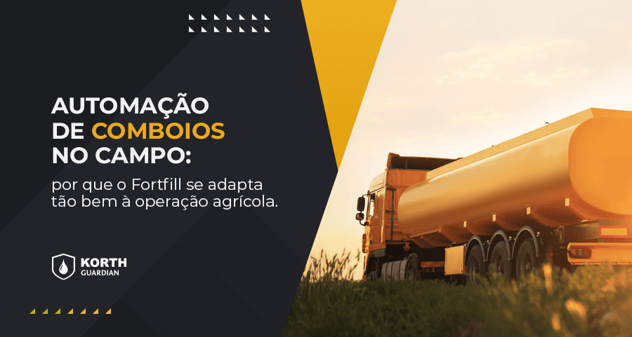 Comboio de abastecimento agrícola Fortfill operando em campo aberto